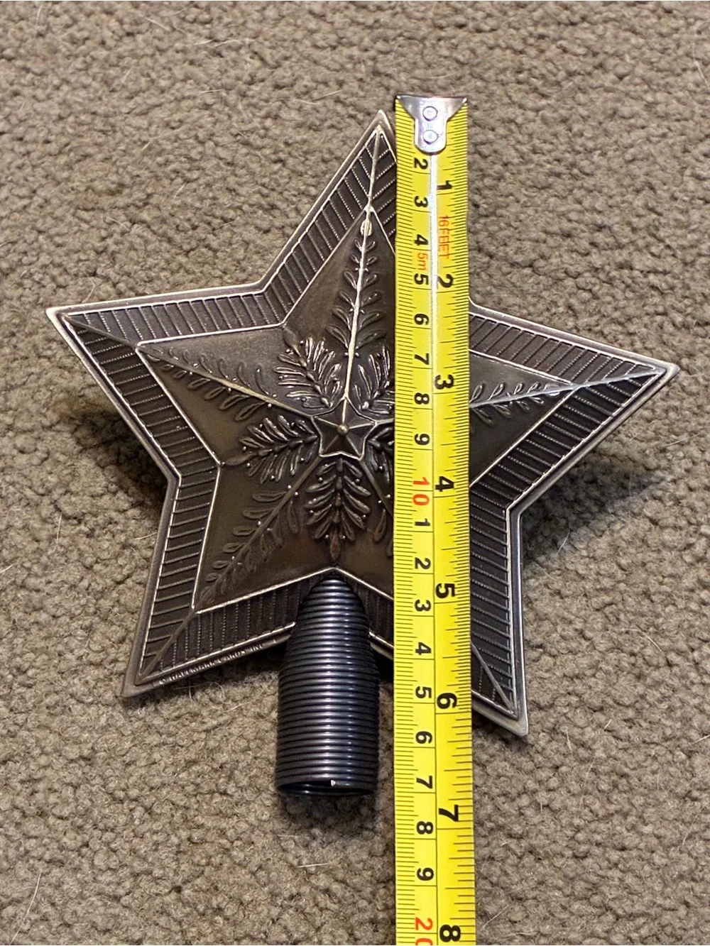 Vintage Heavy Brass Star Hallmark Christmas Tree Topper